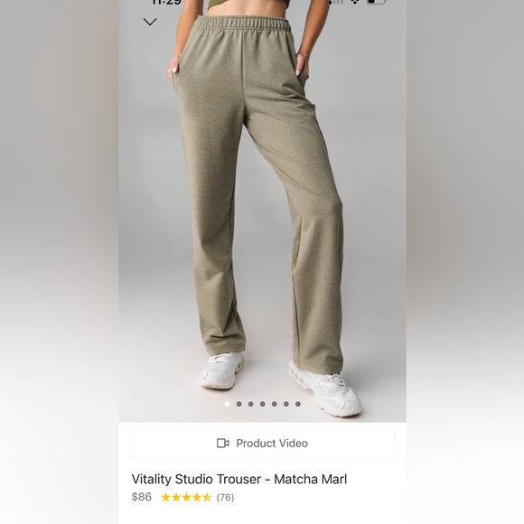 Vitality studio trouser MATCHA MARL - Picture 1 of 3